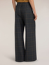High-waisted palazzo pants with check pattern image number 1