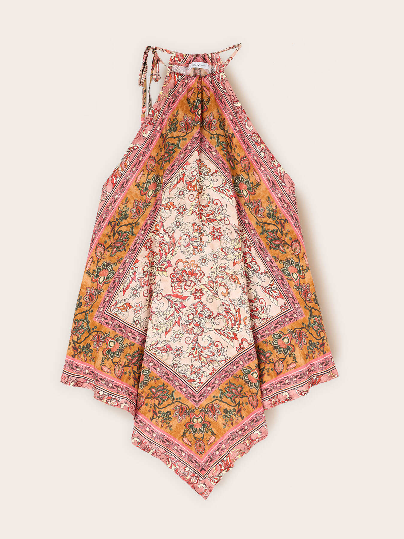 Satin top with paisley print image number 4