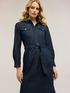 Robe chemise en denim avec ceinture image number 2