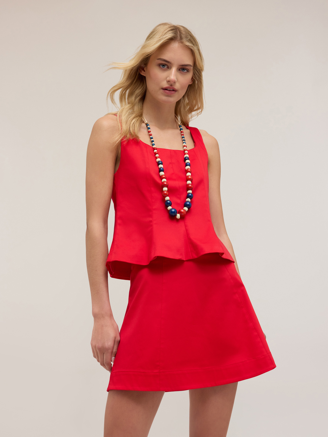 Cotton peplum top image number 2