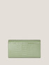 New Wallet Bag en piel sintética con estampado de cocodrilo brillante image number 1