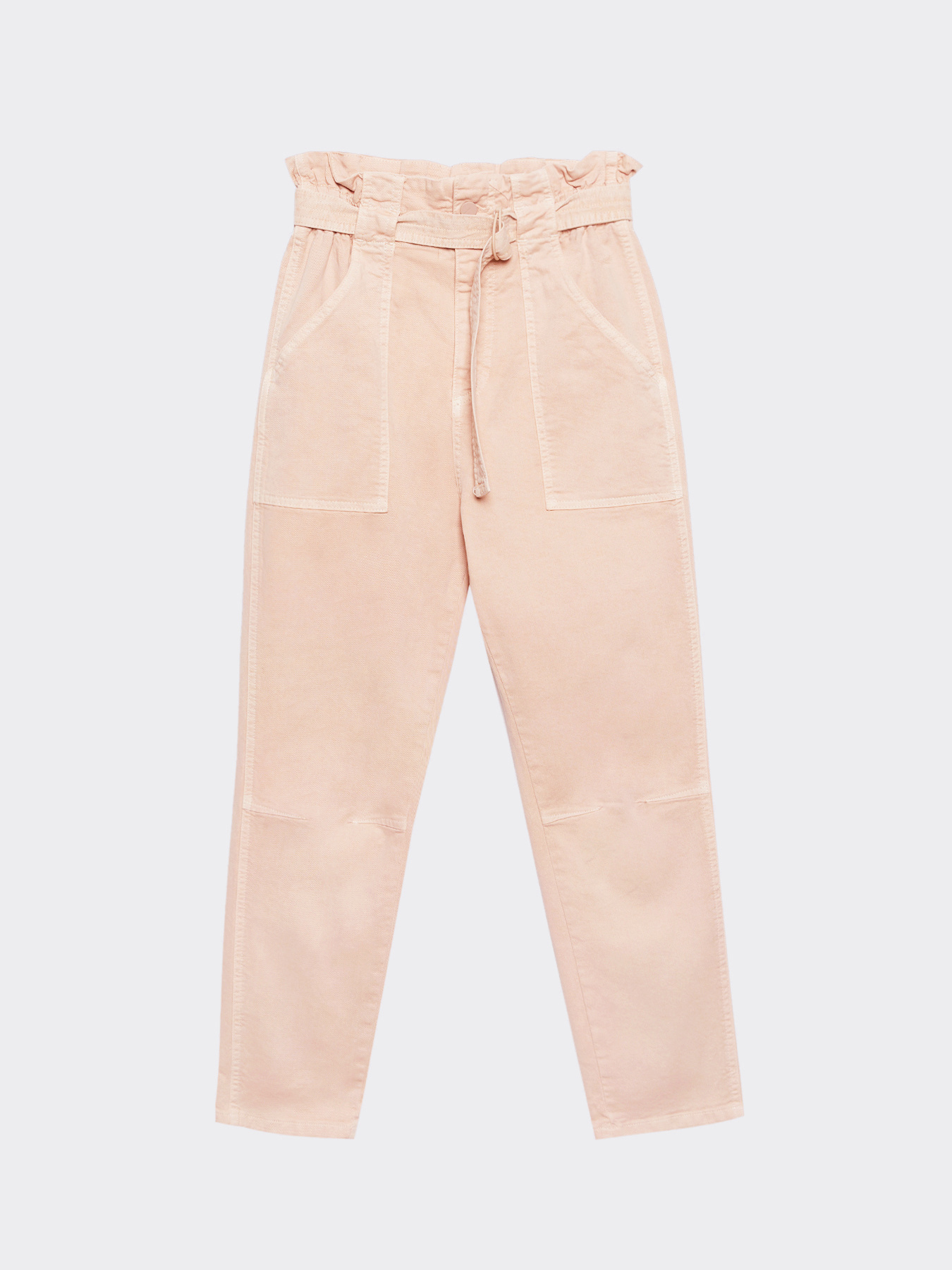 Cotton carrot fit trousers