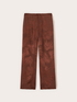 Pantaloni palazzo din satin jacquard image number 4