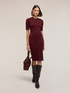 Ribbed knit sheath dress with button detailing image number 0