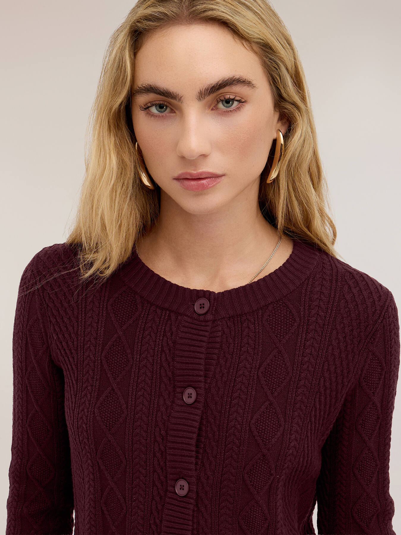 Strickcardigan mit Zopfmuster image number 3