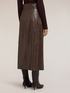 Midi A-line skirt in coated fabric image number 1