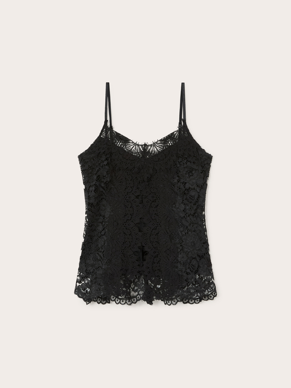 Lace top with front slit