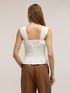 Poplin blouse with wide straps image number 1