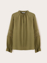 Georgette blouse with embroidered sleeves image number 4