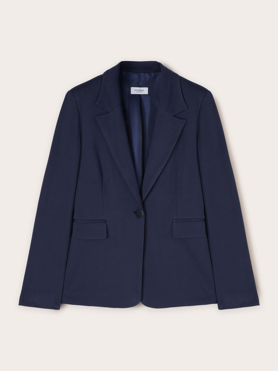 Einreihiger Blazer in Mail&auml;nder Rippe