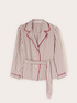 Striped shirt in viscose twill image number 4
