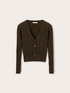 Cardigan in maglia fine a coste image number 4