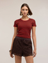 Gestreiftes T-Shirt aus Jersey-Mix mit Lurex image number 0