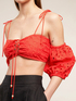 Top brassiere off-shoulders in pizzo sangallo image number 2