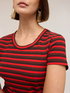 Gestreiftes T-Shirt aus Jersey-Mix mit Lurex image number 3