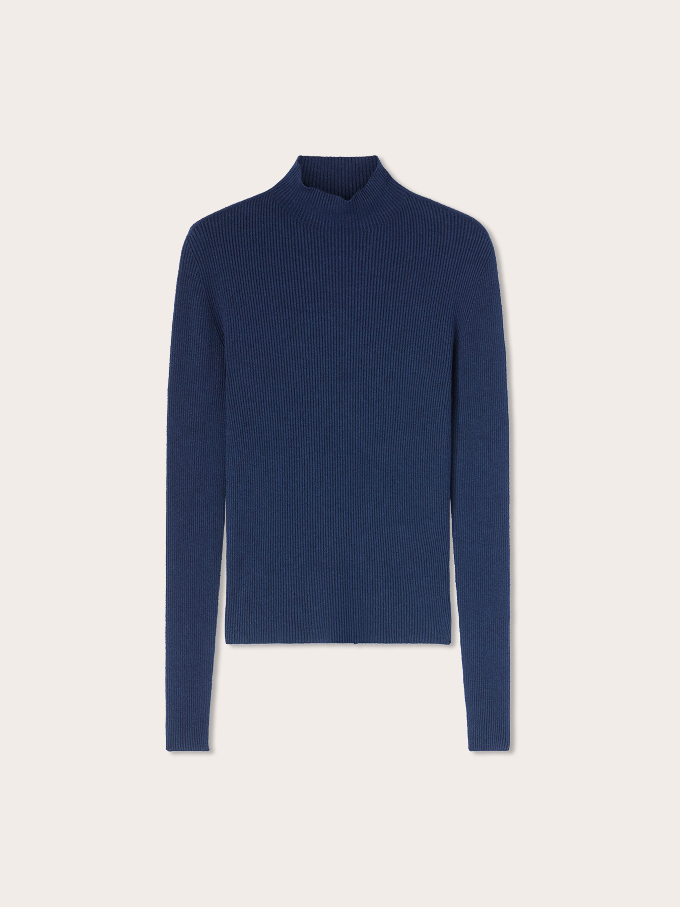 Ribbed viscose turtleneck sweater image number 4