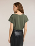 Two-material T-shirt image number 1