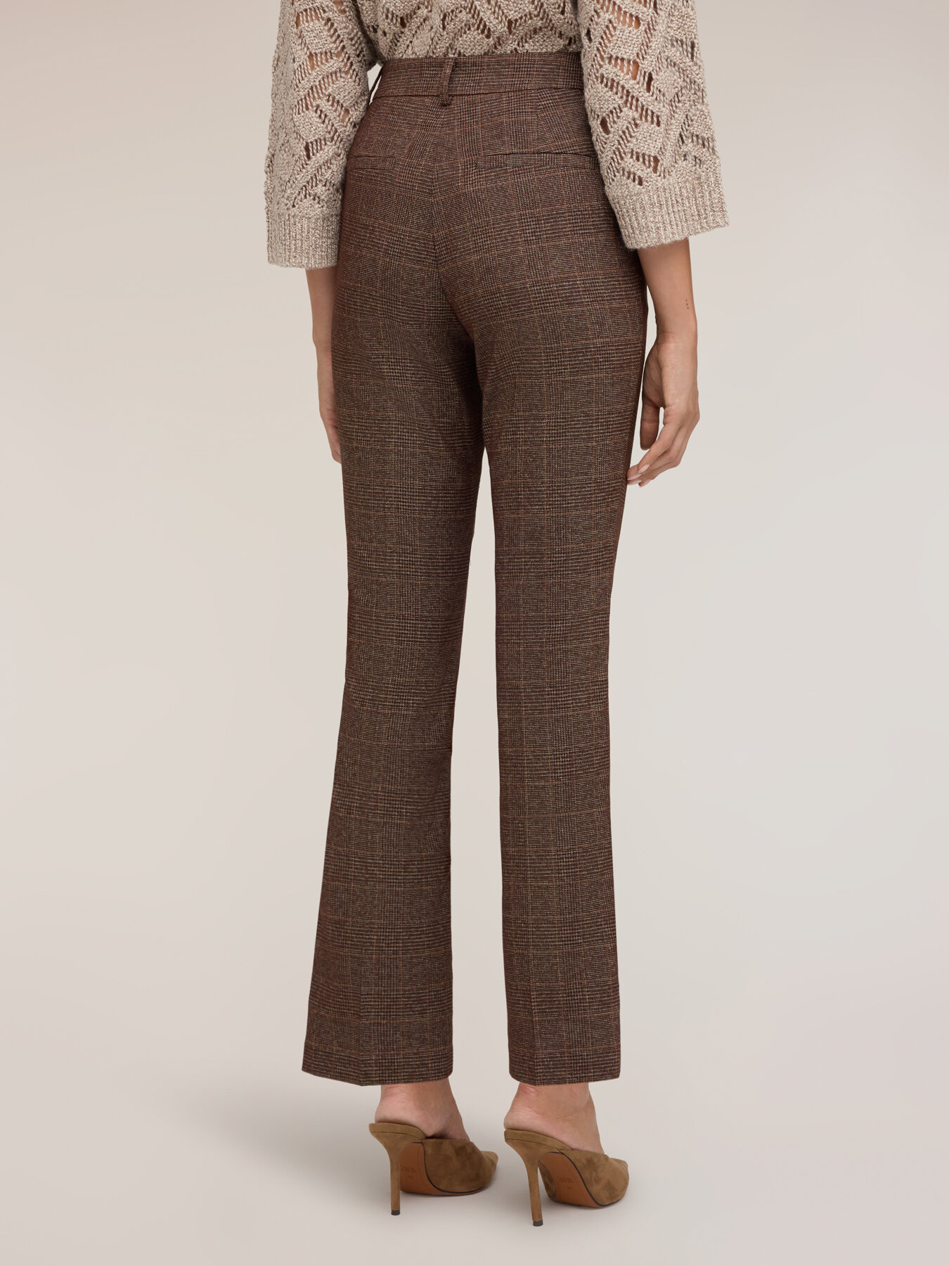 Prince of Wales check cigarette pants image number 1