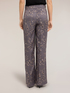 Palazzo pants in viscose twill with floral print image number 1