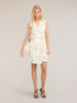 Wrap dress in printed satin image number 0