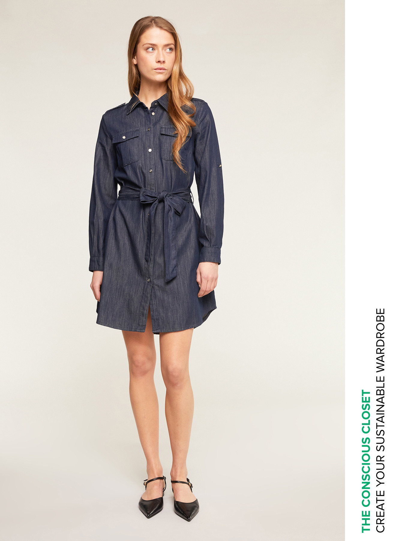 Chambray chemisier dress image number 0