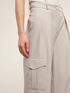 Cargo-style palazzo trousers with pleats image number 2