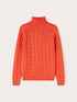 Rollkragenpullover mit Zopfmuster aus Alpakamischung image number 4
