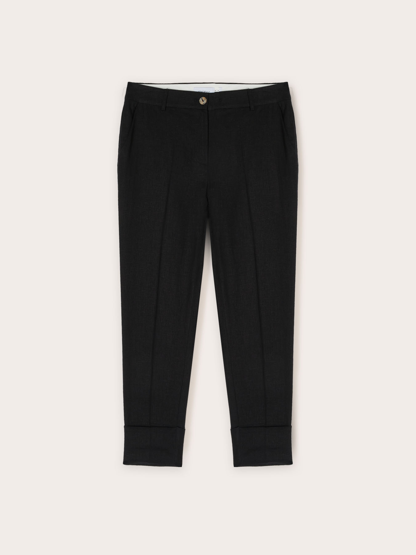 Pantaloni capri misto lino image number 4