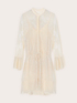 Robe chemisier en tulle brod&eacute; image number 4