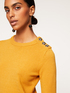Crew-neck sweater with jewel buttons image number 2