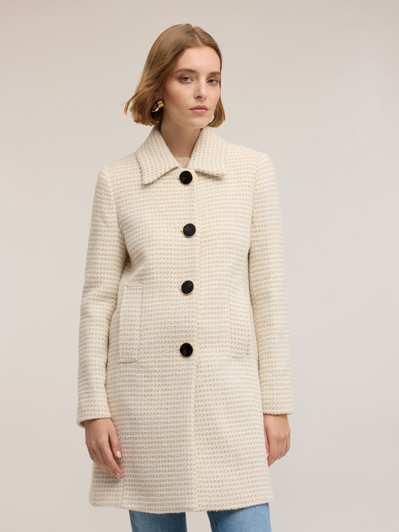 Manteau long jacquard image number 2