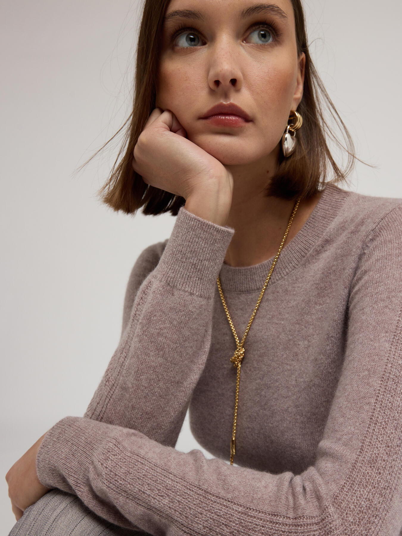 Maglia in cachemire con maniche a coste image number 3