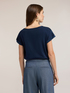 Two-material T-shirt image number 1