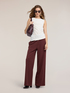 Flowing palazzo pants with double buckle image number 0