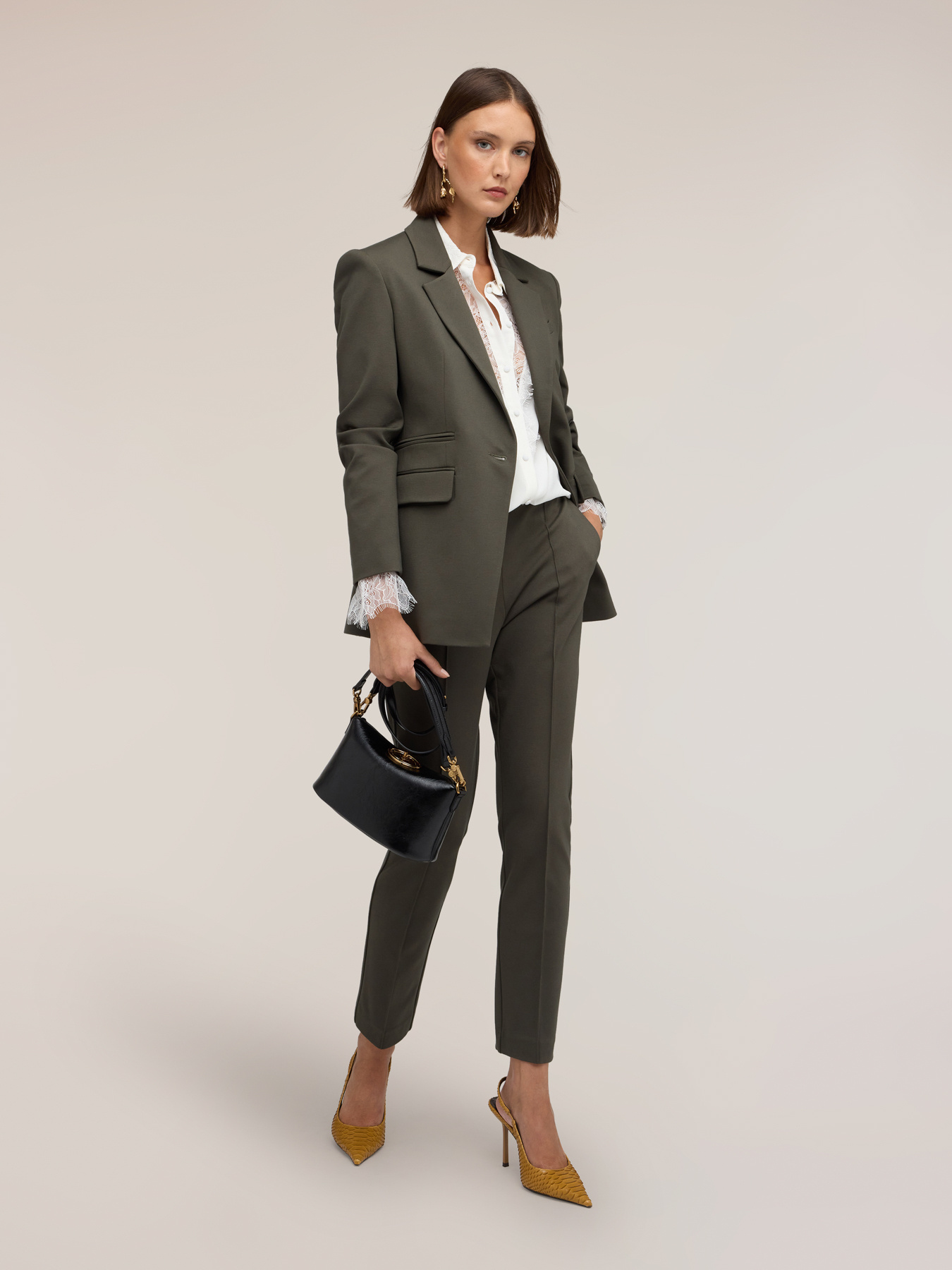 Slim-Fit-Hose aus Milano-Strick image number 0