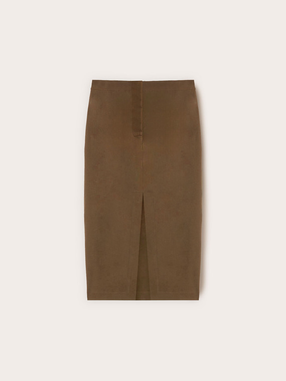 Bodycon skirt with front slit