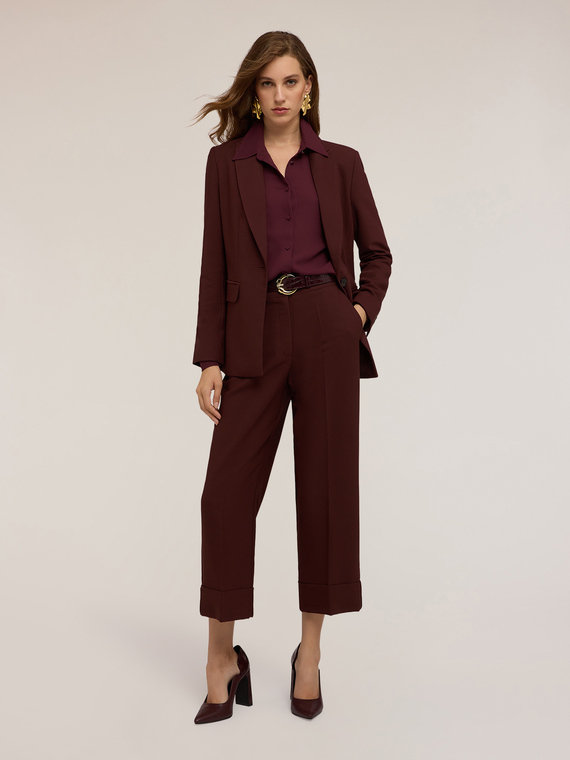 Pantalon court en cr&ecirc;pe