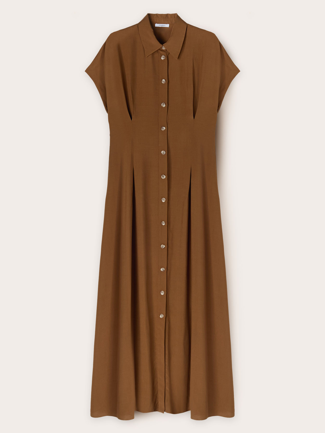 Long shirt dress in viscose image number 4