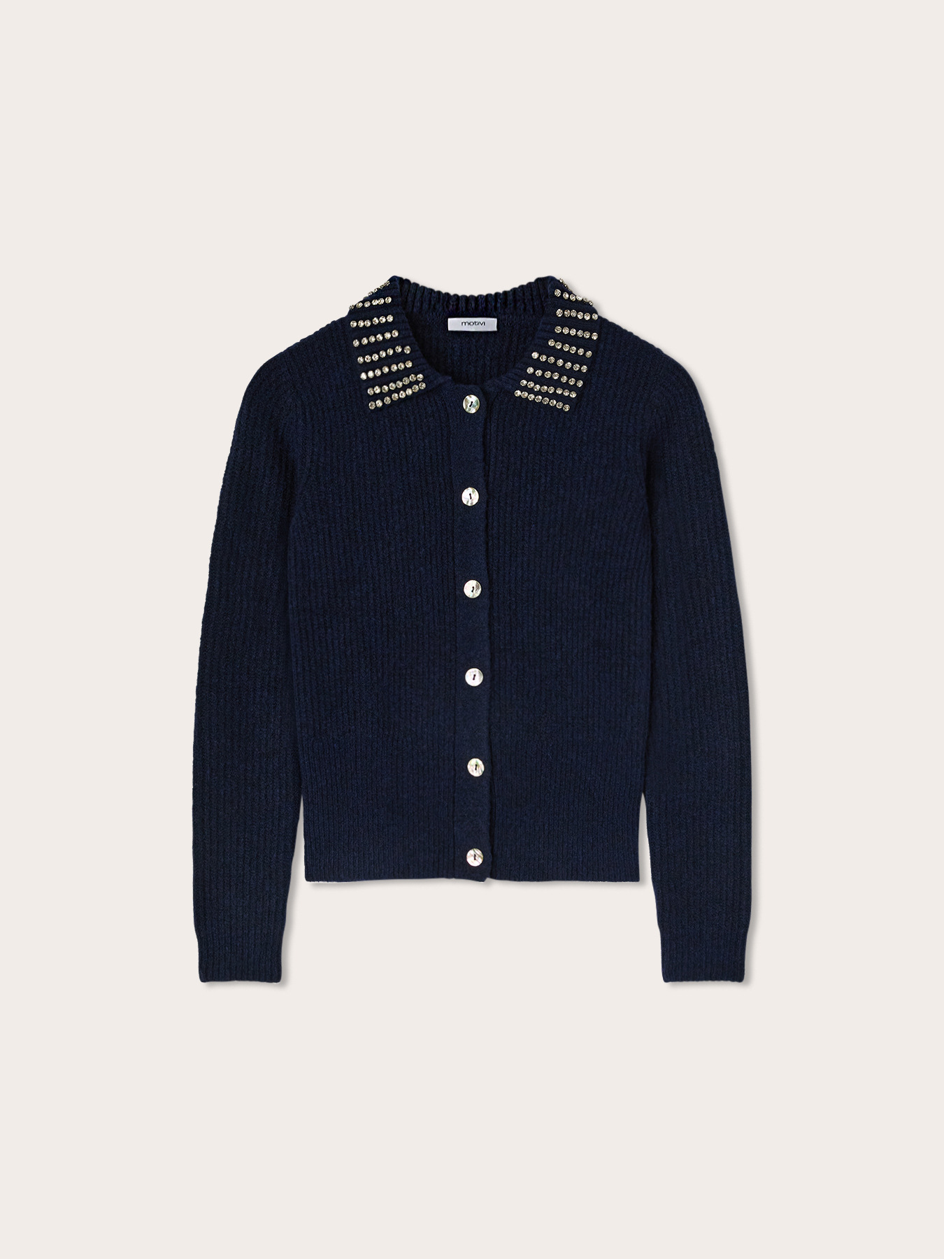Cardigan en tricot avec col bijou image number 4
