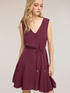 Flare viscose dress with braided belt image number 0