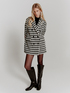 Houndstooth patterned knitted coat image number 0