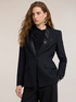 Strukturierte Jacke aus Cady mit Satindetails image number 0