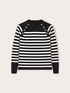 Gestreifter Pullover mit Knopfmuster image number 4