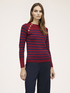 Gestreifter Pullover mit Knopfmuster image number 2