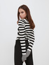 Maglia a righe con maniche arricciate image number 1