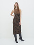 Long animal pattern dress image number 0