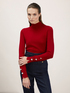 Pullover with jewel buttons on the cuffs image number 2