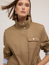 Mixed lyocell parka with detachable sleeves image number 2