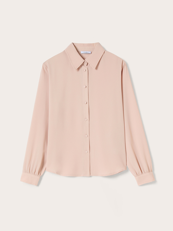 Chemise en cr&ecirc;pe de chine avec col classique