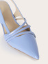 D&eacute;collet&eacute; slingback con listini e tacco kitten image number 3